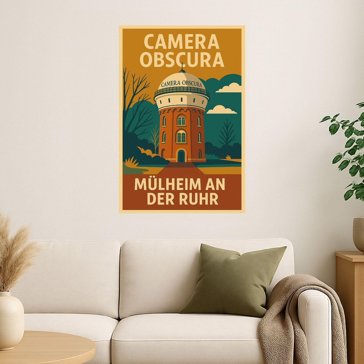 Retro Poster Camera Obscura Mülheim – 70er Style