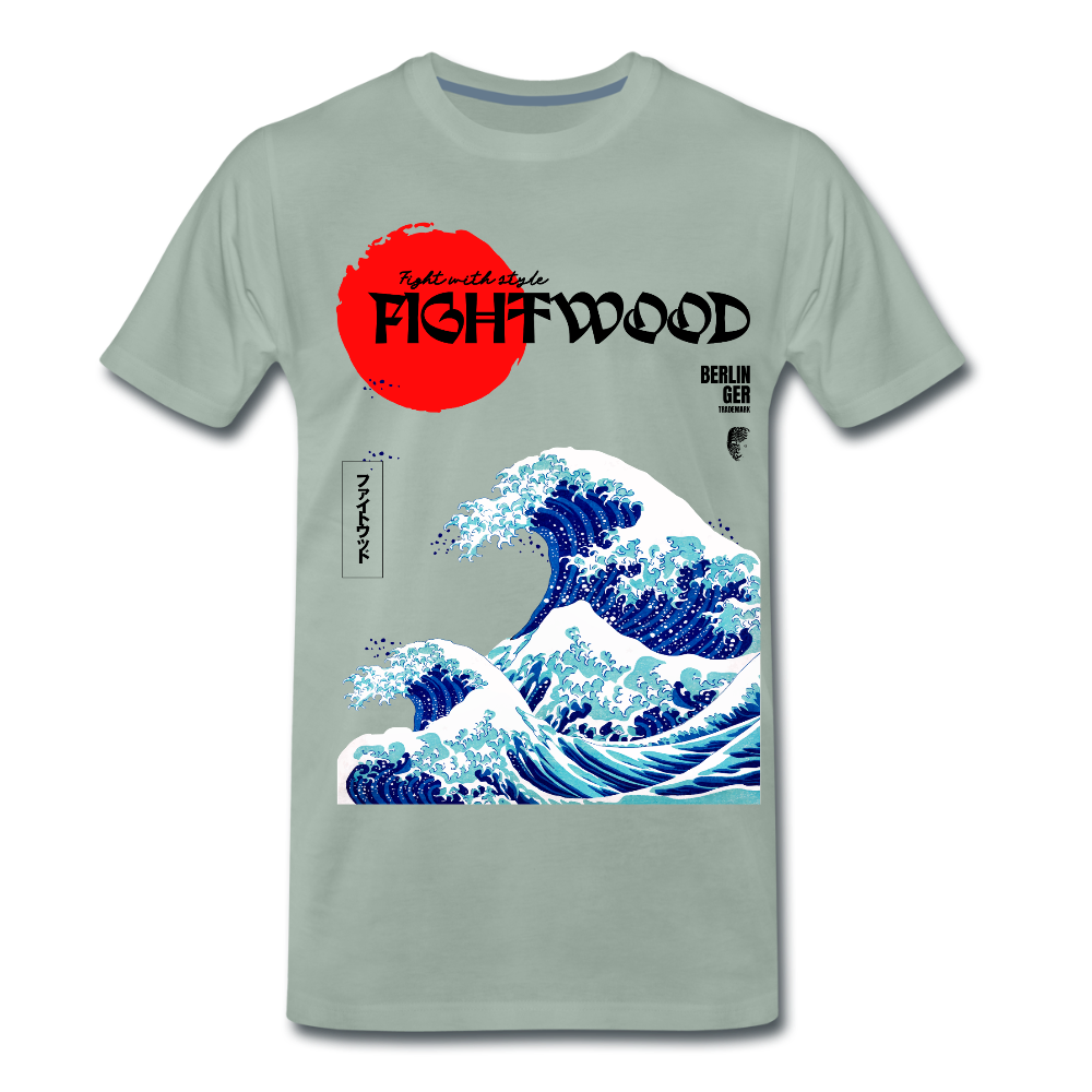 Fightwood® Fightwithstyle Big Waves Premium T-Shirt für Männer – Nachhaltig & Fair