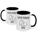 Bedruckte Tasse mit Spruch Guten Morgen Hase