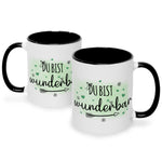 Bedruckte Tasse mit Spruch Du bist wunderbar