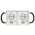 Bedruckte Tasse mit Spruch Glück immer an deiner Seite