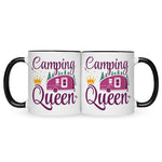 Bedruckte Tasse mit Spruch Camping Queen