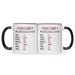 Bedruckte Tasse mit Spruch Ruhestand Plan
