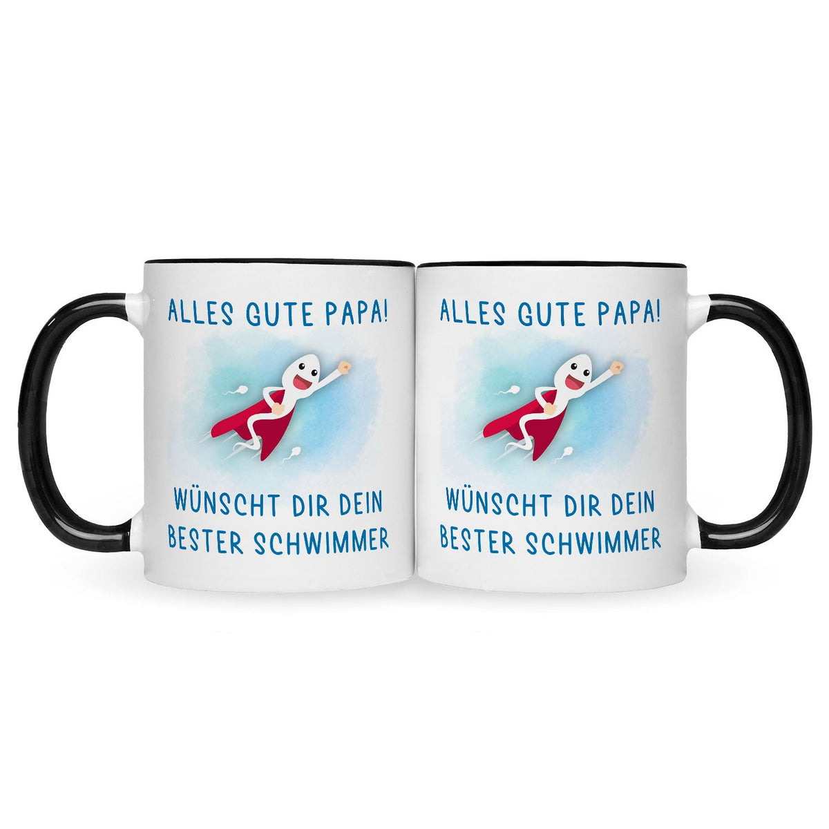 Bedruckte Tasse mit Spruch Bester Schwimmer