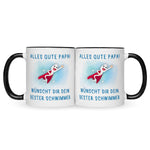 Bedruckte Tasse mit Spruch Bester Schwimmer