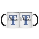 Bedruckte Tasse mit Initialen und Namen
