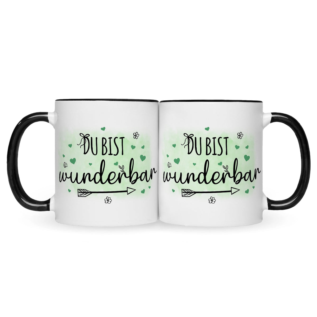 Bedruckte Tasse mit Spruch Du bist wunderbar