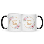 Bedruckte Tasse mit Spruch Rosenhochzeit