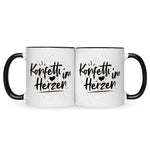 Bedruckte Tasse mit Spruch Konfetti im Herzen