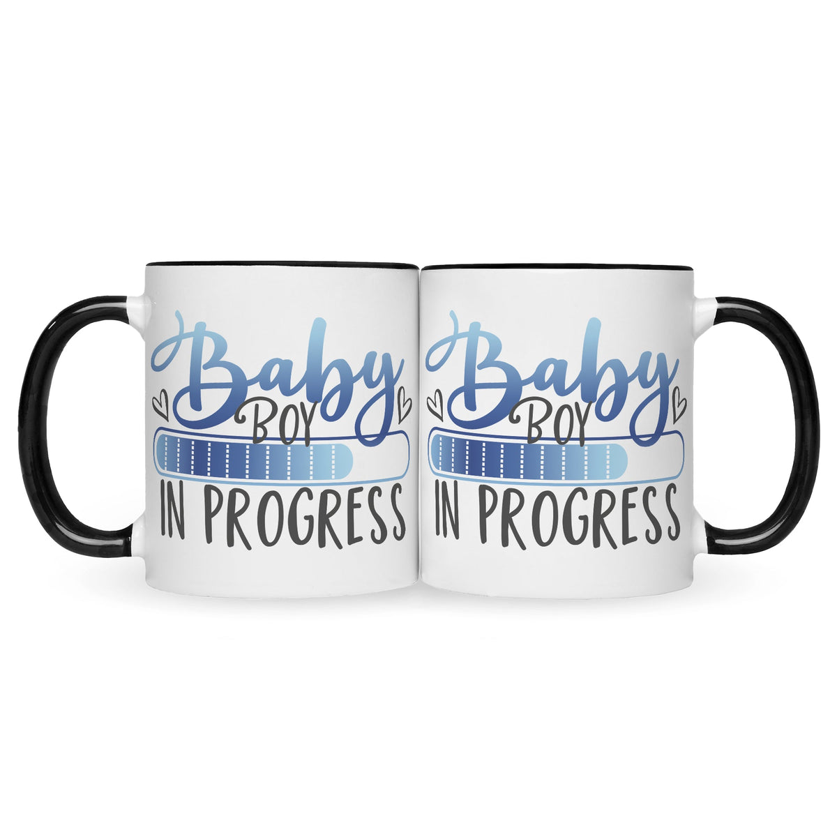 Bedruckte Tasse mit Spruch Baby in Progress
