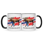 Bedruckte Tasse mit Motiv Norwegen