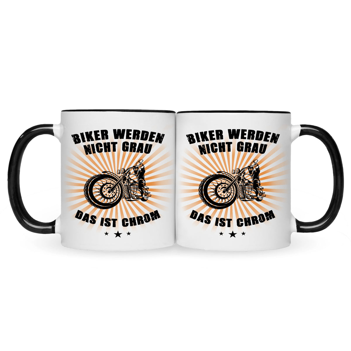 Bedruckte Tasse mit Spruch Biker werden nicht grau