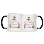 Bedruckte Tasse mit Spruch Die schönsten Flamingos