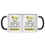 Bedruckte Tasse mit Spruch Ich beobachte euch alle