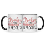 Bedruckte Tasse mit Spruch Baby in Progress