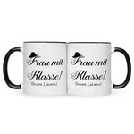 Bedruckte Tasse mit Spruch Frau mit Klasse