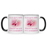 Bedruckte Tasse mit Spruch Bester Schwimmer