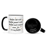 Bedruckte Tasse mit Spruch Kaffee redet nicht