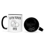 Bedruckte Tasse mit Spruch Guten Morgen Hase