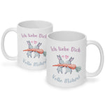 Bedruckte Tasse mit Spruch Volle Möhre
