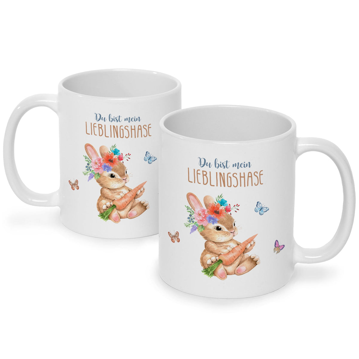Bedruckte Tasse mit Spruch Lieblingshase