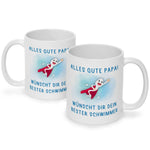 Bedruckte Tasse mit Spruch Bester Schwimmer