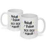 Bedruckte Tasse mit Spruch Hokus Pokus