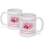Bedruckte Tasse mit Spruch Bester Schwimmer