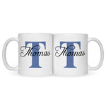 Bedruckte Tasse mit Initialen und Namen