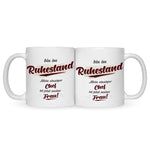 Bedruckte Tasse mit Spruch Bin im Ruhestand