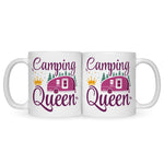 Bedruckte Tasse mit Spruch Camping Queen