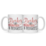 Bedruckte Tasse mit Spruch Baby in Progress