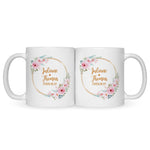 Bedruckte Tasse mit Spruch Rosenhochzeit