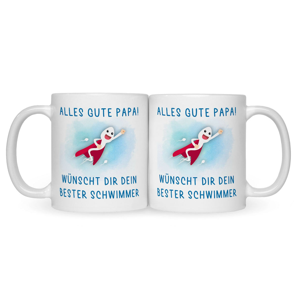 Bedruckte Tasse mit Spruch Bester Schwimmer