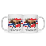 Bedruckte Tasse mit Motiv Norwegen