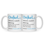 Bedruckte Tasse mit Spruch Onkel Definition