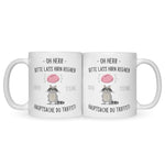 Bedruckte Tasse mit Spruch Herr lass Hirn regnen!