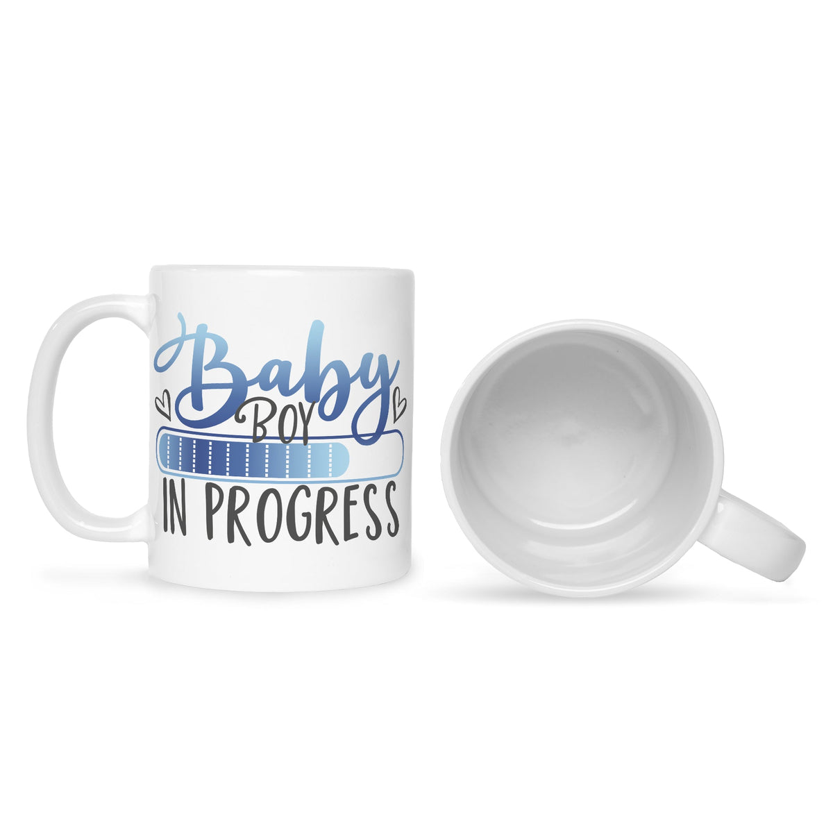 Bedruckte Tasse mit Spruch Baby in Progress