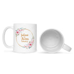 Bedruckte Tasse mit Spruch Rosenhochzeit