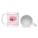 Bedruckte Tasse mit Spruch Bester Schwimmer