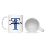 Bedruckte Tasse mit Initialen und Namen