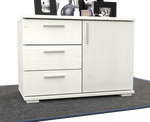 Nobis Kommode Bio Kiefer Massivholz 1-türig mit 3 Schubladen - 57 cm