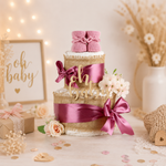 Windeltorte ALLES JUTE Plum zur Geburt