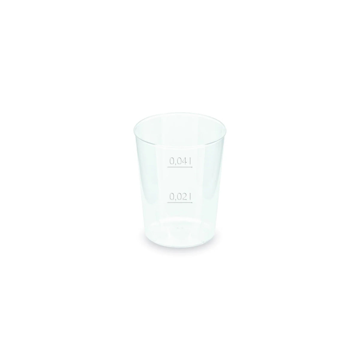 Pfandbecher (PP) wiederverwendbar Ø43mm 2cl/4cl