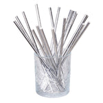 Papierstrohhalme 20 Trinkhalme - 20 cm | Silber
