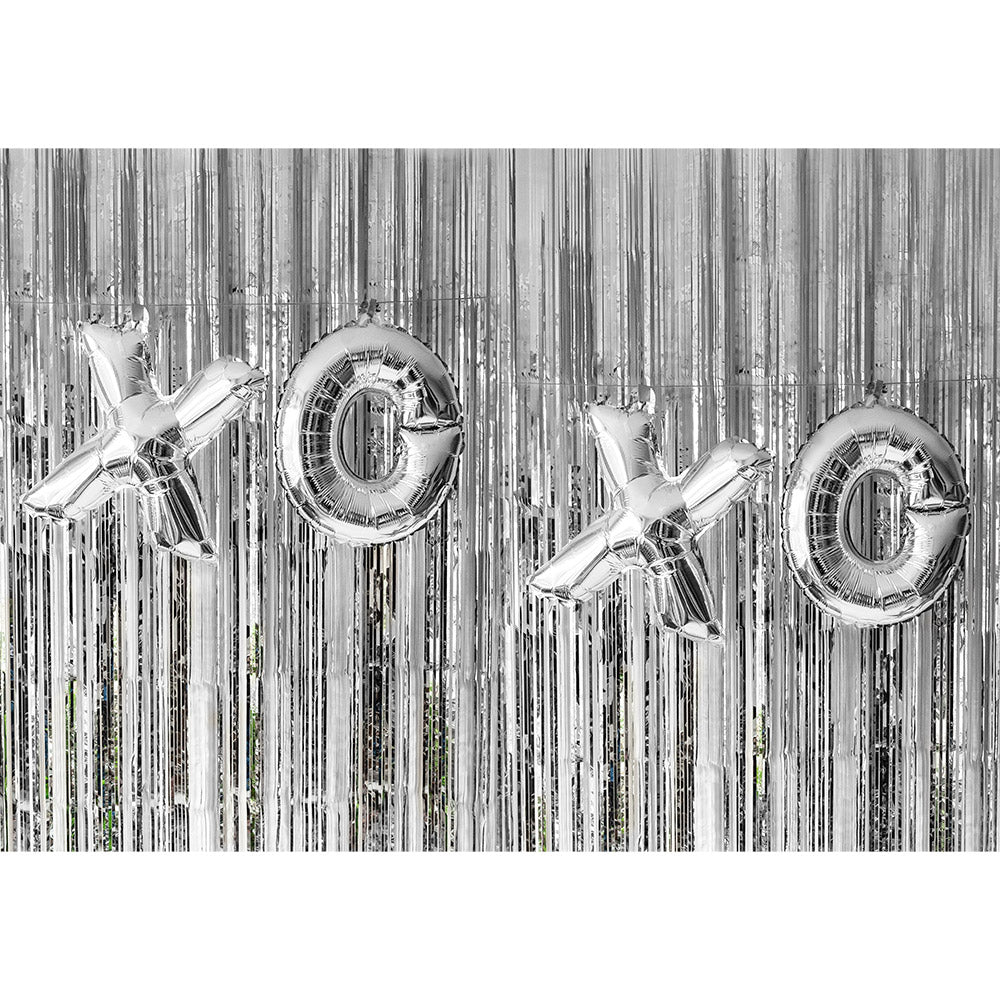 Türvorhang "Metallic" 200 x 100 cm | Silber