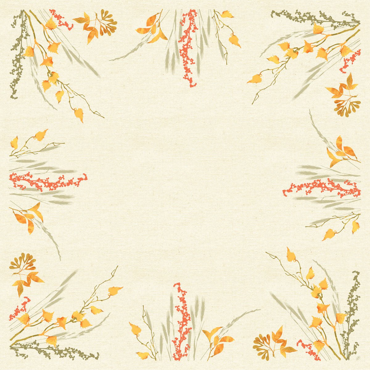 Dunicel Mitteldecke 84x84 cm - Herbstliche Schönheit für Events | Karton (1 Packung)