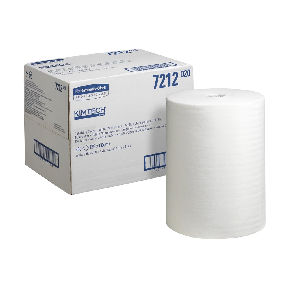 Kimtech® Poliertücher - Nachfüllpack / Weiß - 1 Refill  x 300 Sheets | Karton (1 Nachfüllpackung)