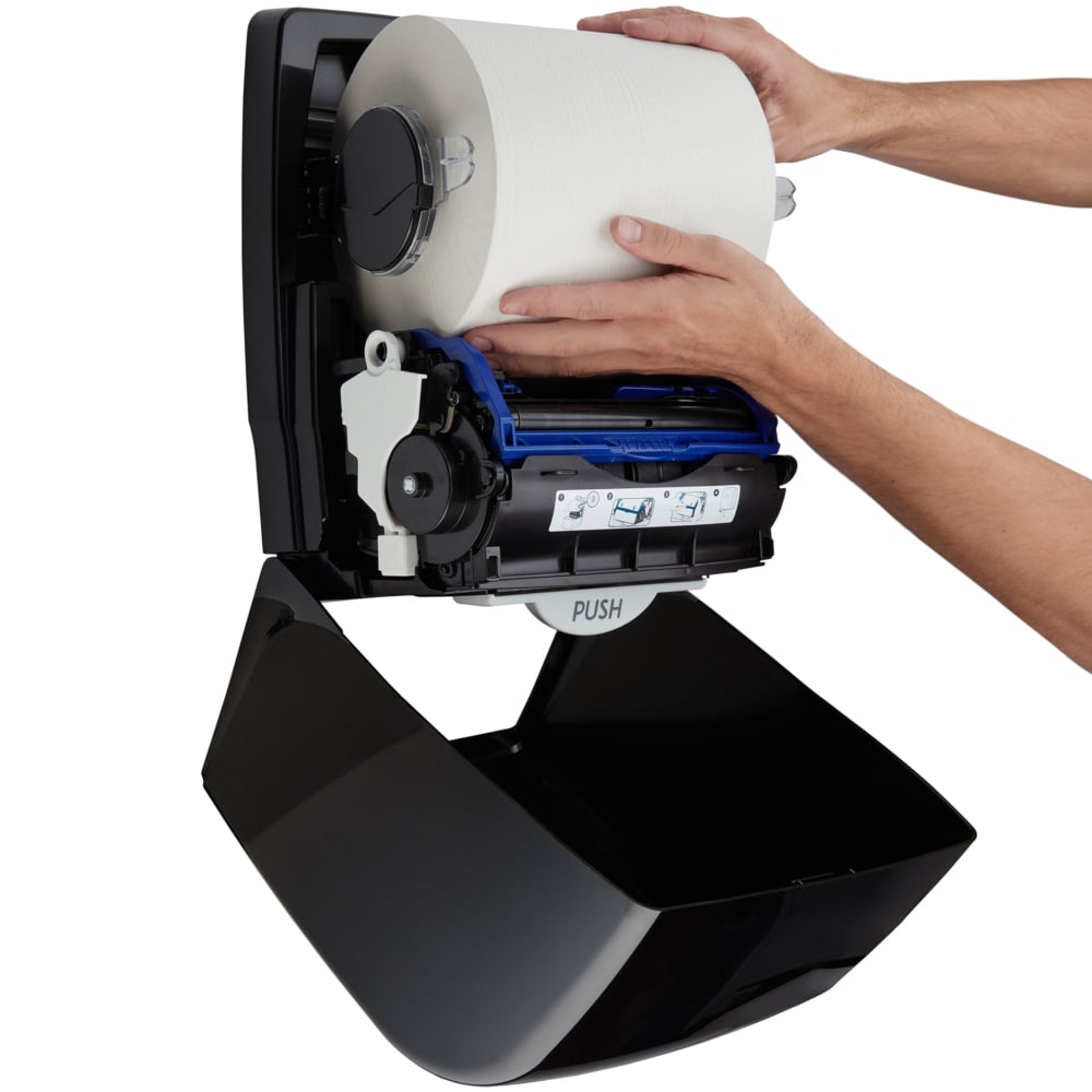 Aquarius™ Rollenhandtuchspender - Schwarz - 38.20 cm x 30.90 cm x 24.00 cm | Karton (1 Spender)