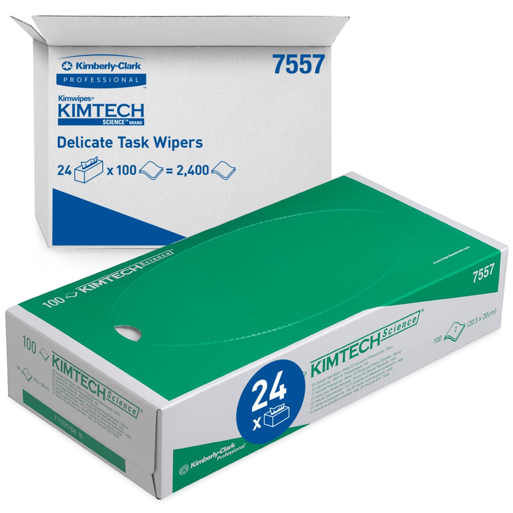 Kimtech® Science Präzisionswischtücher - 100 tücher / Weiß /2-lagig - 24 Cartons  x 100 Sheets | Karton (24 Boxen)